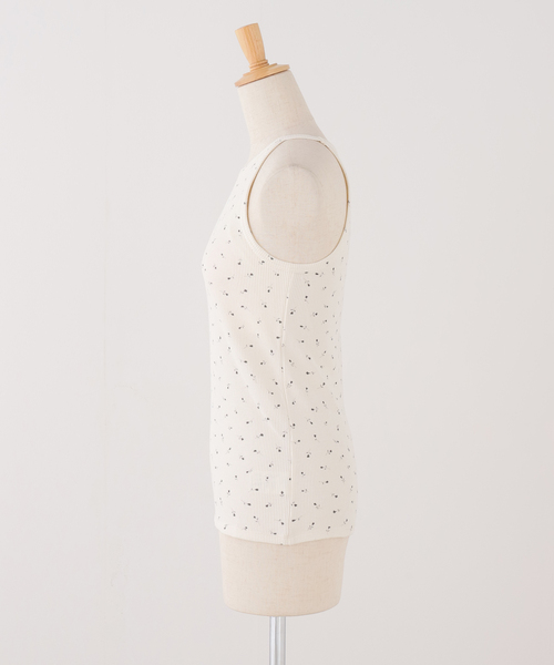 THE NEWHOUSE（ザニューハウス）の「THE NEWHOUSE/ザ ニューハウス COOPER HALTER NECK タンクトップ（タンクトップ・レディース・ホワイト×ホワイト・SMALL）」の2枚目の写真