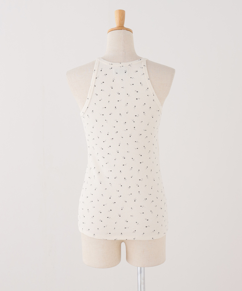 THE NEWHOUSE（ザニューハウス）の「THE NEWHOUSE/ザ ニューハウス COOPER HALTER NECK タンクトップ（タンクトップ・レディース・ホワイト×ホワイト・SMALL）」の3枚目の写真
