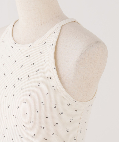 THE NEWHOUSE（ザニューハウス）の「THE NEWHOUSE/ザ ニューハウス COOPER HALTER NECK タンクトップ（タンクトップ・レディース・ホワイト×ホワイト・SMALL）」の4枚目の写真