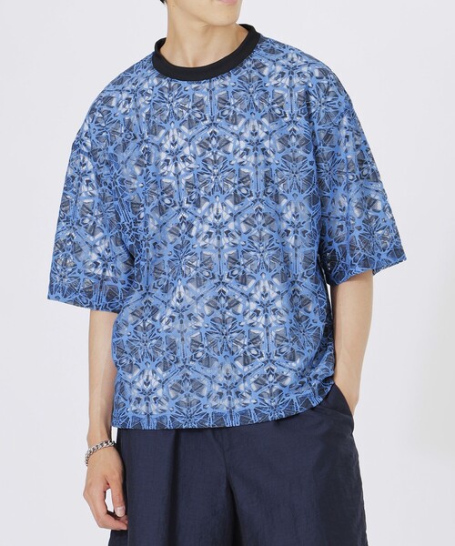 LOVELESS(ラブレス)の「バイカラーレースプルオーバー(Tシャツ/カットソー・メンズ・ブラック/ブルー系その他4・M/L)」の4枚目の写真
