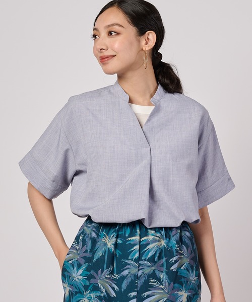 Eddie Bauer(エディーバウアー)の「オープンネック スキッパーブラウス(シャツ/ブラウス・レディース・ライトブラウン/ライトブルー/ライトベージュ・S/XL/L/M)」の3枚目の写真