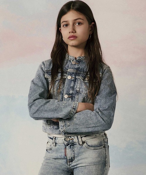 MM6 Maison Margiela(エムエムシックス メゾン マルジェラ)の「MM6 Maison Margiela(エムエムシックス メゾン マルジェラ)Kids & Junior デニムジャケット(デニムジャケット・キッズ・インディゴブルー・14Y)」の1枚目の写真