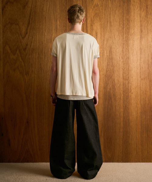 CAMPHOR WOOD(カンファーウッド)の「LACEUP SAILOR HERRINGBONE DENIM / レースアップセイラーヘリンボーンデニム(デニムパンツ・メンズ・インディゴブルー/ブラック・SMALL/MEDIUM/LARGE)」の7枚目の写真