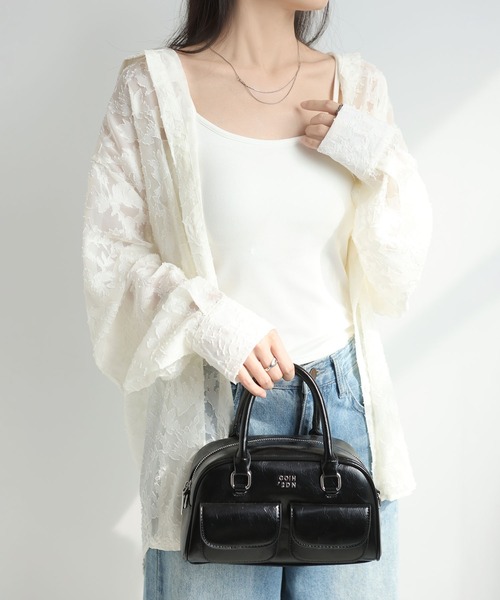 MAISON DE THERESE(メゾン ド テレーズ)の「甘くなりすぎない大人のシアーシャツ ジャガードフラワーシアーシャツ(シャツ/ブラウス・レディース・GRAY/アイボリー/グリーン・FREE)」の17枚目の写真