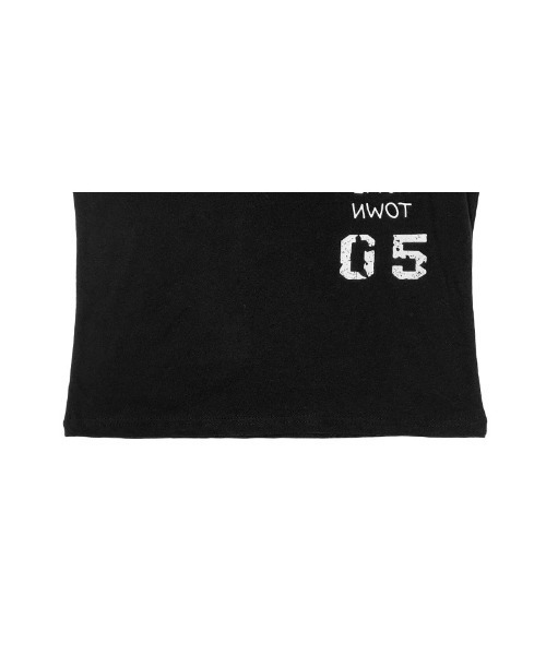 anyonemore(エニワンモア)の「ヴィンテージプリントヘンリーネックボタン半袖Tシャツ(Tシャツ/カットソー・レディース・ブラック・FREE)」の15枚目の写真