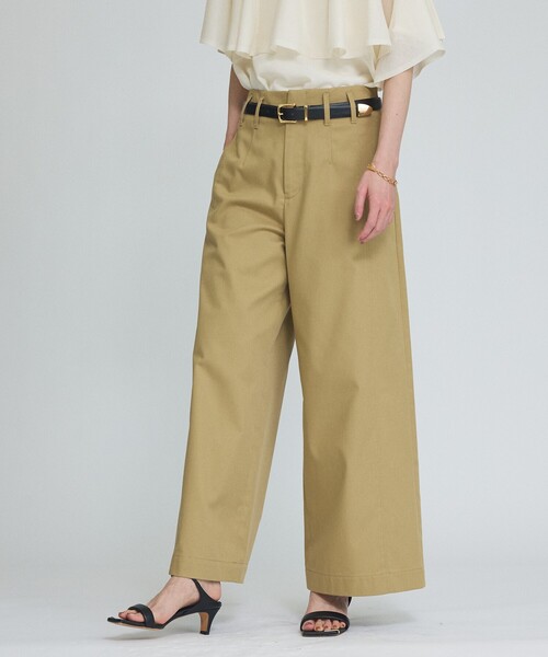 qualite(カリテ)の「TCツイルワイドパンツ(その他パンツ・レディース・ブラック/ベージュ・38/36)」の8枚目の写真