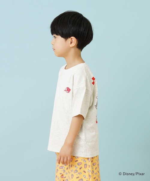 and D. petit main(アンドディープティマイン)の「【DISNEY/PIXAR/Toy Story】トイストーリー/エイリアンワイド半袖Tシャツ(Tシャツ/カットソー・キッズ・オレンジ/オートミール・130cm/90cm/120cm/110cm/100cm/140cm)」の4枚目の写真