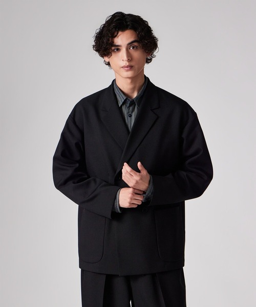 PS Paul Smith(ピーエスポールスミス)の「コンフォートアーバン ダブルブレスト ジャケット / 262711 EXJ03(テーラードジャケット・メンズ・ブラック/ブラウン・SMALL/LARGE/MEDIUM)」の2枚目の写真