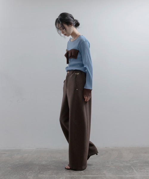 Eimee Law(エイミーロウ)の「シアープリーツフリルトップス(Tシャツ/カットソー・レディース・ライトイエロー/サックスブルー/ブラック/アイボリー・FREE)」の12枚目の写真