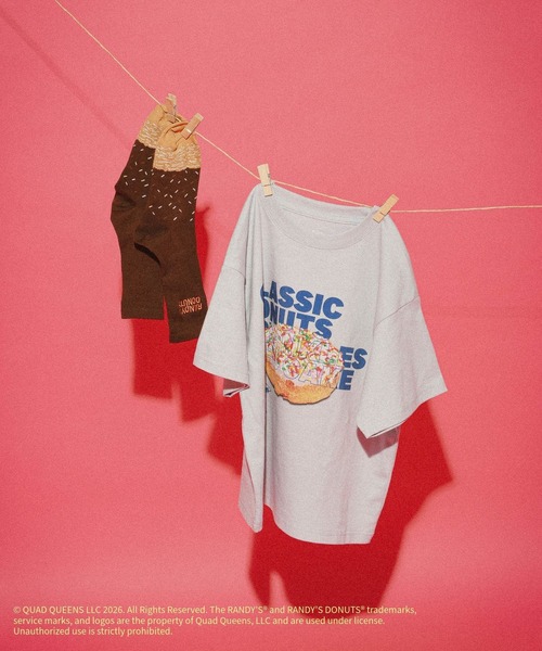 GLOBAL WORK(グローバルワーク)の「【RANDY’S DONUTS(ランディーズ・ドーナツ)】ロゴソックス/852696(ソックス/靴下・キッズ・ダークブラウン/ライトピンク・19cm)」の8枚目の写真