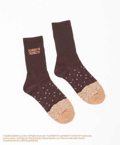 GLOBAL WORK(グローバルワーク)の「【RANDY’S DONUTS(ランディーズ・ドーナツ)】ロゴソックス/852696(ソックス/靴下・キッズ・ダークブラウン/ライトピンク・19cm)」の21枚目の写真