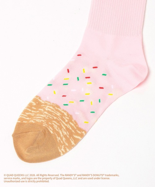 GLOBAL WORK(グローバルワーク)の「【RANDY’S DONUTS(ランディーズ・ドーナツ)】ロゴソックス/852696(ソックス/靴下・キッズ・ダークブラウン/ライトピンク・19cm)」の16枚目の写真
