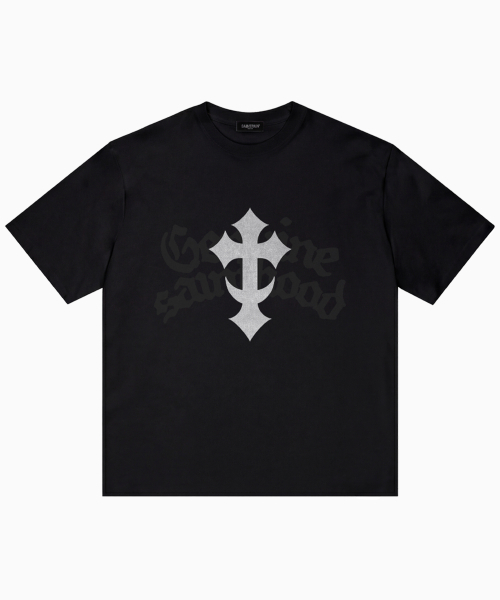 SAINTPAIN(セイントペイン)の「SPヘビーウェイトレイヤークロス半袖Tシャツブラック(Tシャツ/カットソー・レディース・その他・MEDIUM/LARGE)」の1枚目の写真