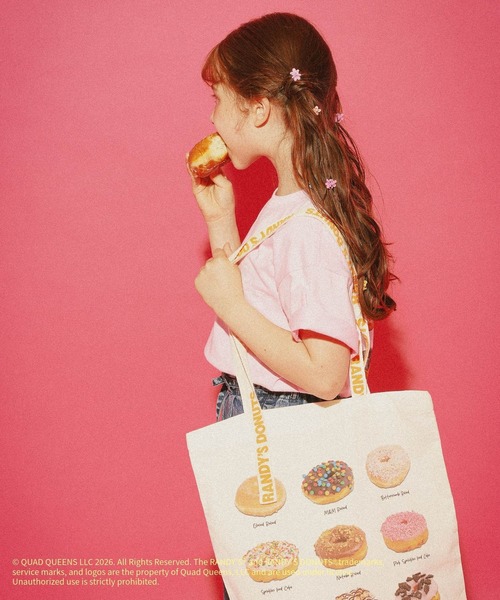 GLOBAL WORK(グローバルワーク)の「【RANDY’S DONUTS(ランディーズ・ドーナツ)】フォトA4トート/859586(トートバッグ・レディース・オフホワイト/ライトピンク・FREE)」の6枚目の写真