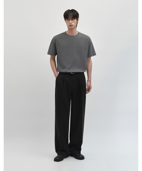 WORK ON BODY OFF（ワークオンボディオフ）の「(レギュラー) エアビット クーリング ソリッド セミオーバーフィット 半袖Tシャツ [チャコール]（Tシャツ/カットソー・メンズ・チャコールグレー・MEDIUM/LARGE/X-LARGE）」の4枚目の写真
