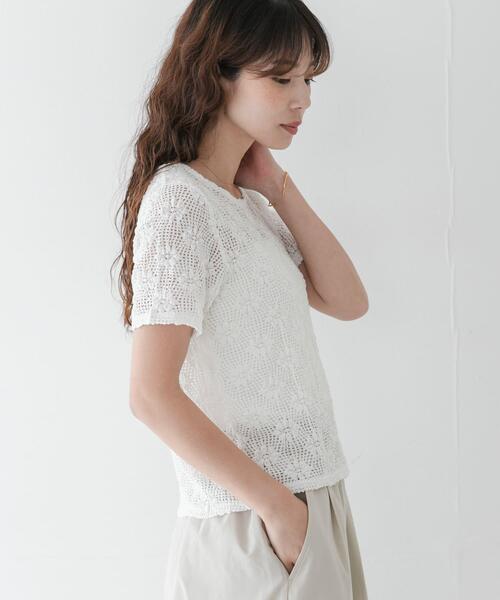 URBAN RESEARCH Sonny Label(アーバンリサーチサニーレーベル)の「ベーシックレースTシャツ(Tシャツ/カットソー・レディース・ブラック/ホワイト・FREE)」の6枚目の写真