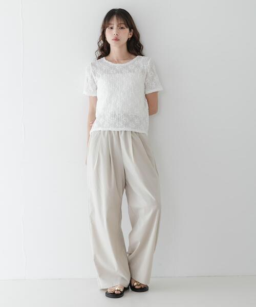URBAN RESEARCH Sonny Label(アーバンリサーチサニーレーベル)の「ベーシックレースTシャツ(Tシャツ/カットソー・レディース・ブラック/ホワイト・FREE)」の8枚目の写真