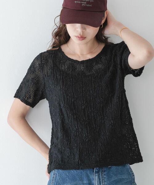 URBAN RESEARCH Sonny Label(アーバンリサーチサニーレーベル)の「ベーシックレースTシャツ(Tシャツ/カットソー・レディース・ブラック/ホワイト・FREE)」の18枚目の写真