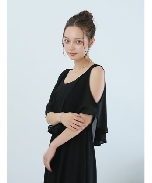 fifth（フィフス）の「バックリボンオープンショルダーサマーワンピース（ワンピース・レディース・ブラック/ピンク・M）」の9枚目の写真