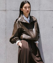 【2026AW Debut】【UNFORM】フェイクレザーブルゾン
