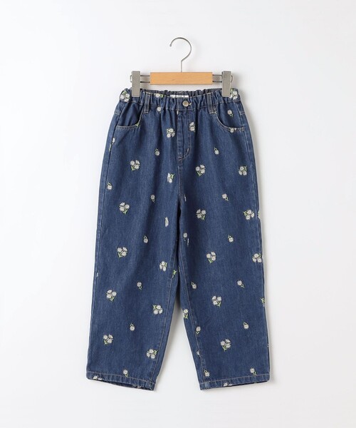 SHIPS(シップス)の「SHIPS KIDS:90cm/フラワー エンブロイダリー デニム パンツ(デニムパンツ・キッズ・ブラック/ネイビー・90)」の2枚目の写真