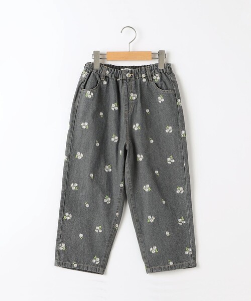 SHIPS(シップス)の「SHIPS KIDS:90cm/フラワー エンブロイダリー デニム パンツ(デニムパンツ・キッズ・ブラック/ネイビー・90)」の1枚目の写真