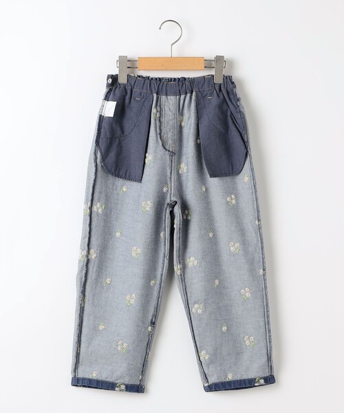 SHIPS(シップス)の「SHIPS KIDS:90cm/フラワー エンブロイダリー デニム パンツ(デニムパンツ・キッズ・ブラック/ネイビー・90)」の9枚目の写真