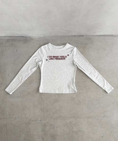Bamm(バム)の「コンパクトロゴロンT(Tシャツ/カットソー・レディース・ホワイト/グレー/ブラウン/ネイビー/ブラック・FREE)」の13枚目の写真