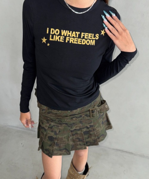 Bamm(バム)の「コンパクトロゴロンT(Tシャツ/カットソー・レディース・ホワイト/グレー/ブラウン/ネイビー/ブラック・FREE)」の6枚目の写真