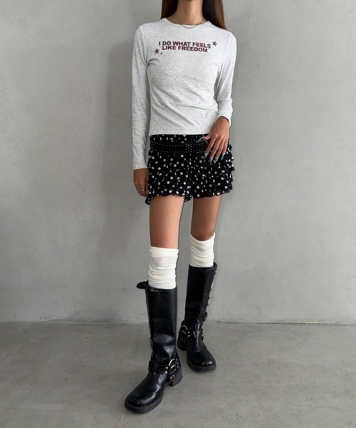 Bamm(バム)の「コンパクトロゴロンT(Tシャツ/カットソー・レディース・ホワイト/グレー/ブラウン/ネイビー/ブラック・FREE)」の11枚目の写真