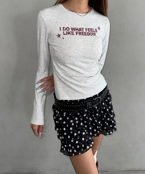 Bamm(バム)の「コンパクトロゴロンT(Tシャツ/カットソー・レディース・ホワイト/グレー/ブラウン/ネイビー/ブラック・FREE)」の12枚目の写真