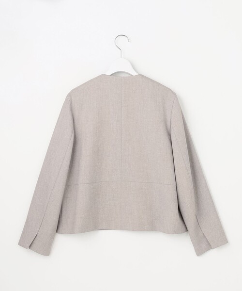 J.PRESS(ジェイプレス)の「【オンオフ使える】MULTI DRY クロス ノーカラー ジャケット(ノーカラージャケット・レディース・ライトグレー系・9/11)」の10枚目の写真