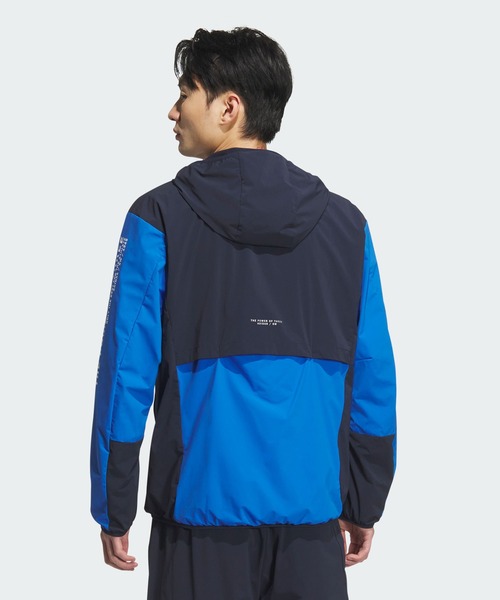 adidas(アディダス)の「アディダスアダプテーション レギュラーフィット ストレッチ ウーブン フード付き フルジップ トラックトップ / ジャージ / アディダス adidas(マウンテンパーカー・メンズ・ブルー・XX-LARGE/3XL/LARGE/MEDIUM/SMALL/X-LARGE/X-SMALL)」の2枚目の写真