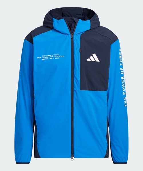adidas(アディダス)の「アディダスアダプテーション レギュラーフィット ストレッチ ウーブン フード付き フルジップ トラックトップ / ジャージ / アディダス adidas(マウンテンパーカー・メンズ・ブルー・XX-LARGE/3XL/LARGE/MEDIUM/SMALL/X-LARGE/X-SMALL)」の8枚目の写真