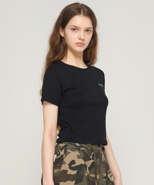 CARGOBROS FOR WOMAN(カーゴブロスフォーウィメン)の「エッセンシャルロゴショート半袖Tシャツ(ブラック)(Tシャツ/カットソー・レディース・その他・FREE)」の4枚目の写真