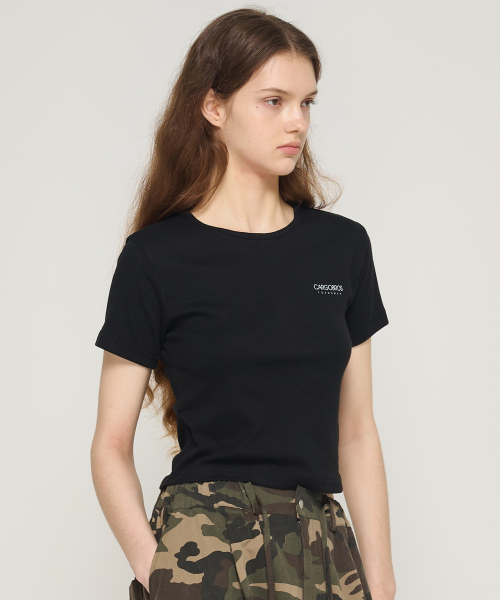 CARGOBROS FOR WOMAN(カーゴブロスフォーウィメン)の「エッセンシャルロゴショート半袖Tシャツ(ブラック)(Tシャツ/カットソー・レディース・その他・FREE)」の5枚目の写真