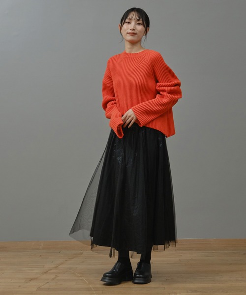 Nunc.(ヌンク)の「チュールレイヤードメタリックスカート(スカート・レディース・シルバー/ブラック・38)」の13枚目の写真