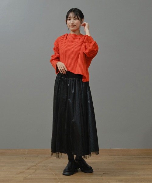Nunc.(ヌンク)の「チュールレイヤードメタリックスカート(スカート・レディース・シルバー/ブラック・38)」の15枚目の写真