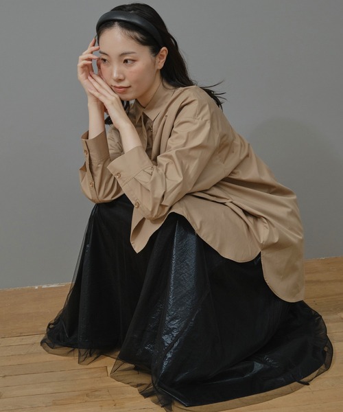 Nunc.(ヌンク)の「チュールレイヤードメタリックスカート(スカート・レディース・シルバー/ブラック・38)」の19枚目の写真