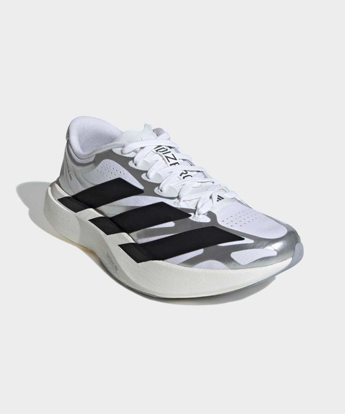 adidas(アディダス)の「アディゼロ EVO SL EXO / Adizero EVO SL EXO Shoes / ランニングシューズ / アディダス adidas(スニーカー・レディース・ホワイト×ブラック・23.0cm/23.5cm/24.0cm/24.5cm/25.0cm/25.5cm/22.0cm/22.5cm/26.0cm)」の4枚目の写真