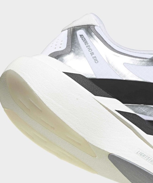 adidas(アディダス)の「アディゼロ EVO SL EXO / Adizero EVO SL EXO Shoes / ランニングシューズ / アディダス adidas(スニーカー・レディース・ホワイト×ブラック・23.0cm/23.5cm/24.0cm/24.5cm/25.0cm/25.5cm/22.0cm/22.5cm/26.0cm)」の8枚目の写真