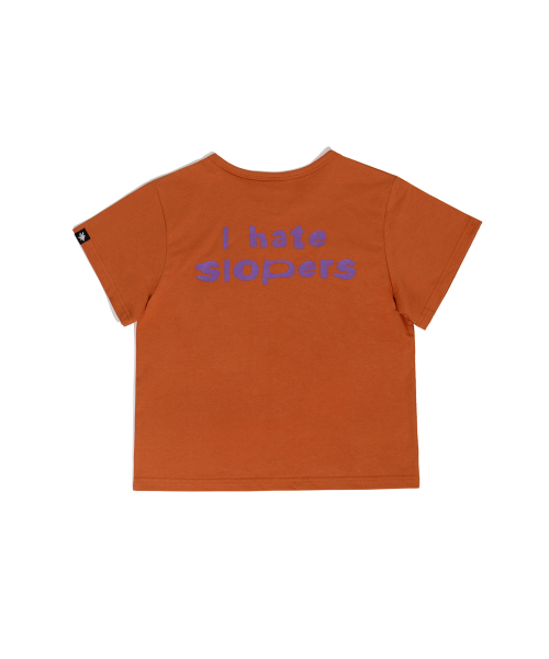 WHILE(ワイル)の「スロファーヘイター クロップTシャツ (BRICK ORANGE)(Tシャツ/カットソー・レディース・その他・FREE)」の1枚目の写真