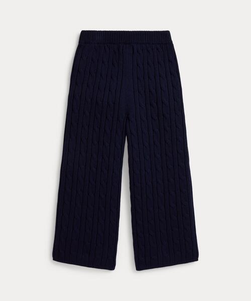 POLO RALPH LAUREN CHILDRENSWEAR(ポロ ラルフ ローレン チルドレンズウェア)の「ケーブルニット コットン ワイドレッグ セーター パンツ(その他パンツ・キッズ・ネイビー系1・4/6/3)」の4枚目の写真