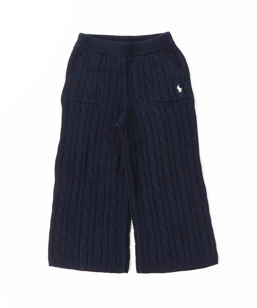 POLO RALPH LAUREN CHILDRENSWEAR(ポロ ラルフ ローレン チルドレンズウェア)の「ケーブルニット コットン ワイドレッグ セーター パンツ(その他パンツ・キッズ・ネイビー系1・4/6/3)」の3枚目の写真
