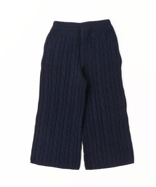 POLO RALPH LAUREN CHILDRENSWEAR(ポロ ラルフ ローレン チルドレンズウェア)の「ケーブルニット コットン ワイドレッグ セーター パンツ(その他パンツ・キッズ・ネイビー系1・4/6/3)」の2枚目の写真
