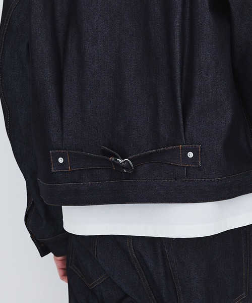 UNITED TOKYO(ユナイテッドトウキョウ)の「【数量限定生産】TYPE1 SILK DENIM TRUCKER JACKET |SETUP可/高級素材/シルク/耐久性/リジット(デニムジャケット・メンズ・ダークインディゴブルー・2/1)」の7枚目の写真