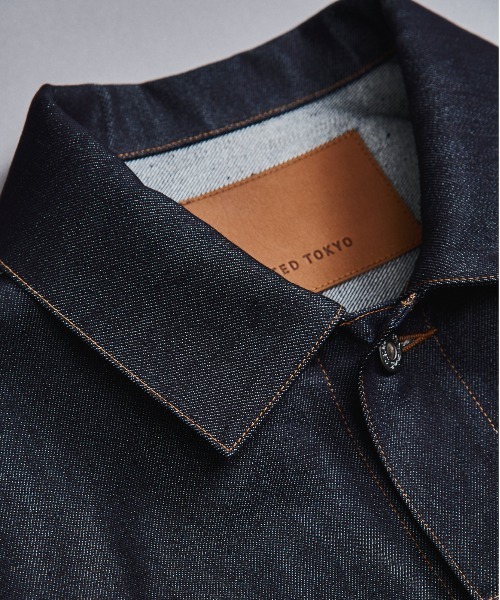 UNITED TOKYO(ユナイテッドトウキョウ)の「【数量限定生産】TYPE1 SILK DENIM TRUCKER JACKET |SETUP可/高級素材/シルク/耐久性/リジット(デニムジャケット・メンズ・ダークインディゴブルー・2/1)」の16枚目の写真