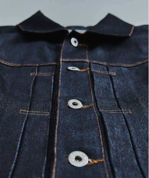 UNITED TOKYO(ユナイテッドトウキョウ)の「【数量限定生産】TYPE1 SILK DENIM TRUCKER JACKET |SETUP可/高級素材/シルク/耐久性/リジット(デニムジャケット・メンズ・ダークインディゴブルー・2/1)」の17枚目の写真