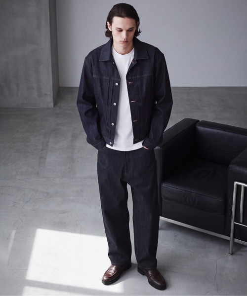UNITED TOKYO(ユナイテッドトウキョウ)の「【数量限定生産】TYPE1 SILK DENIM TRUCKER JACKET |SETUP可/高級素材/シルク/耐久性/リジット(デニムジャケット・メンズ・ダークインディゴブルー・2/1)」の13枚目の写真