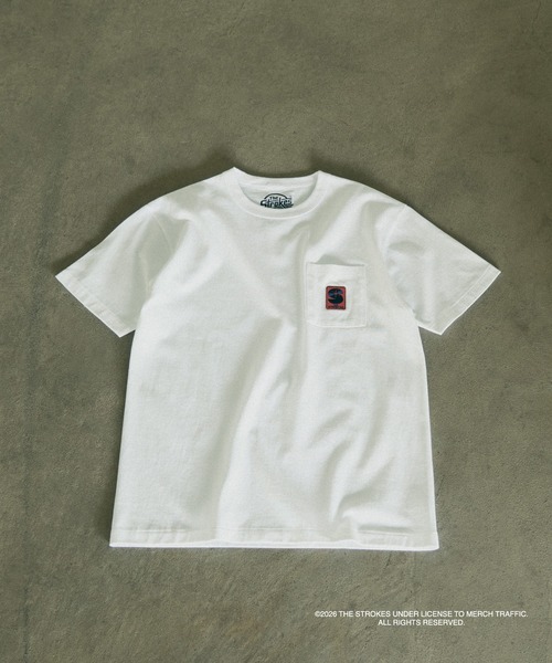 bonjour records（ボンジュールレコーズ）の「The Strokes for bonjour records S/S pocket Tee ザ・ストロークス オフィシャル ポケットTシャツ（Tシャツ/カットソー・メンズ・ブラック/ホワイト・XL/L/M）」の2枚目の写真